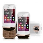 Nokia C2-02 Branco/Dourado Câmera 2MP Touchscreen, Rádio