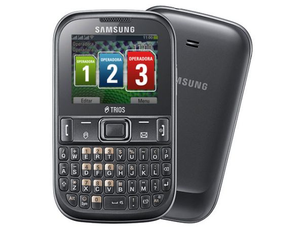 Celular Tri Chip Samsung GT-E1263 Teclado QWERTY - Rádio FM