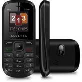 Alcatel OT-307 Desbloqueado, Preto, Tri Chip, Câmera VGA