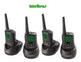 4 Rádios de Comunicação Twin Preto 9,6 Km Intelbrás